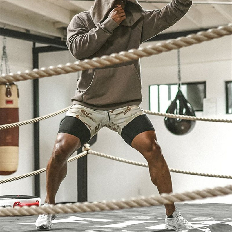 Men Camo Running Shorts